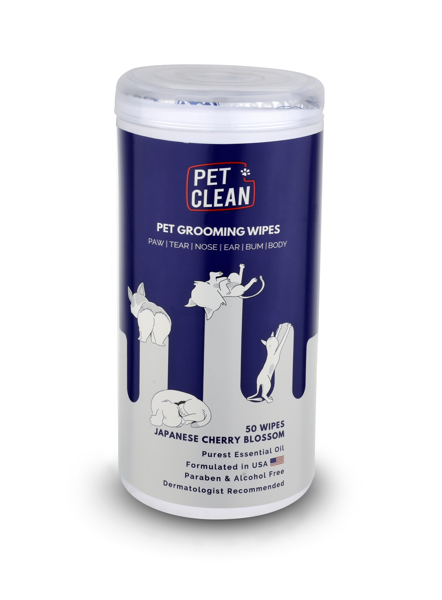 Pet Clean Grooming Wipes 50 wipes