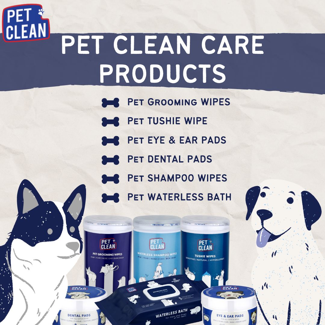 Pet Clean Tushie wipes 50 wipes