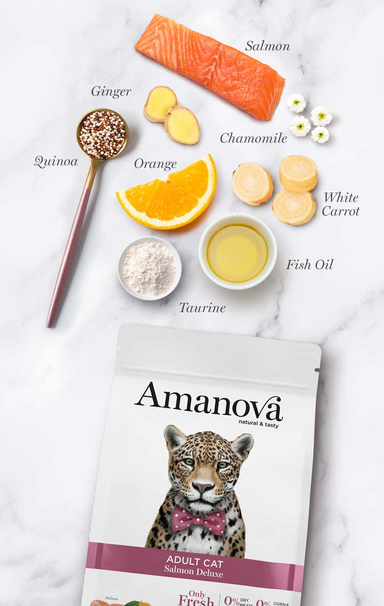 Amanova cat adult Salmon & quinoa low grain 1,5 kg