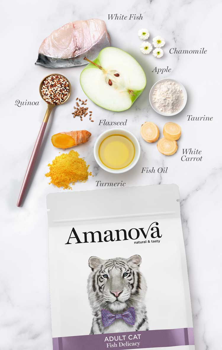 Amanova cat adult White fish & quinoa low grain 1.5 kg