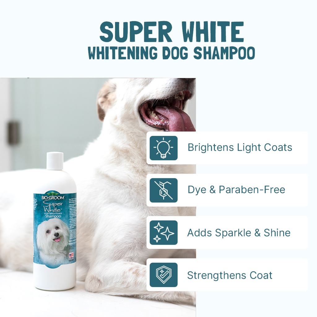Bio-Groom Super White™shampoo 32oz/946ml pumppupullo