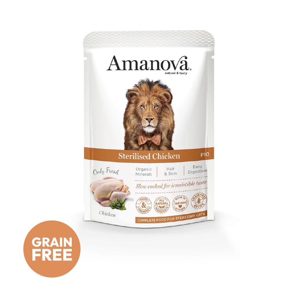Amanova cat adult Sterilised kana 85 g pouch