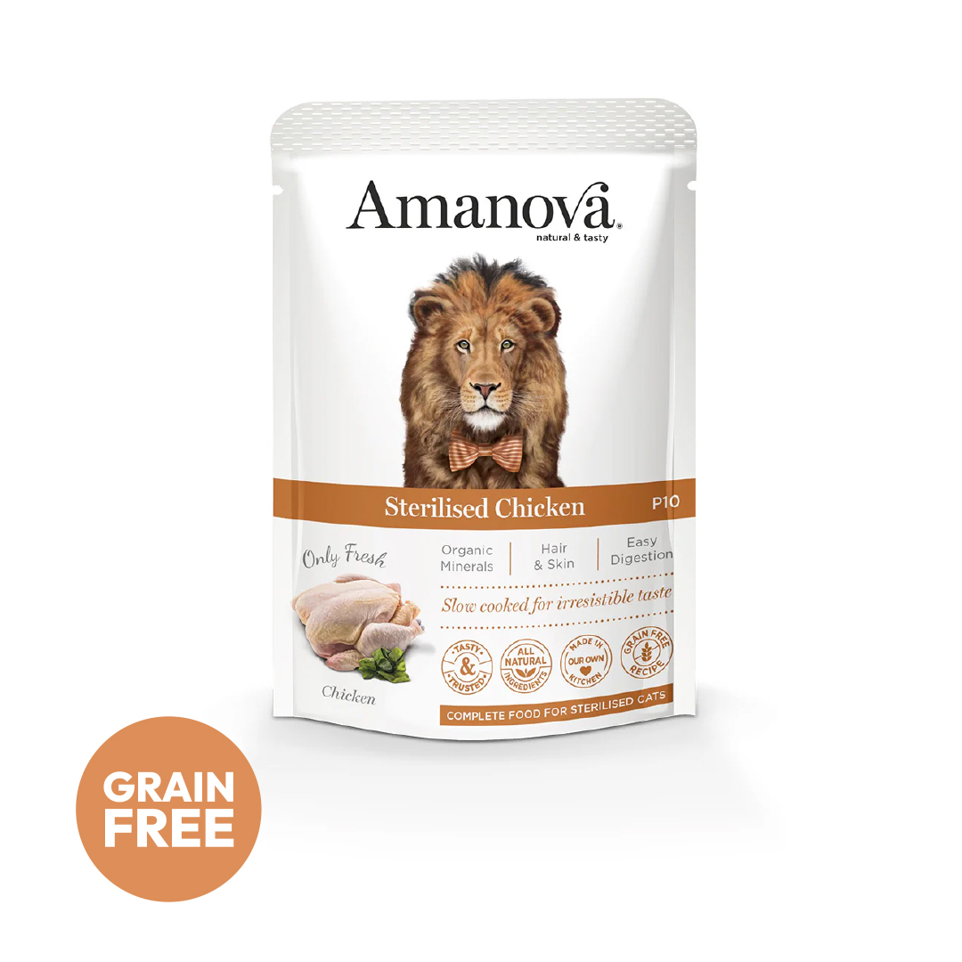 Amanova cat adult Sterilised Chicken 85 g pouch