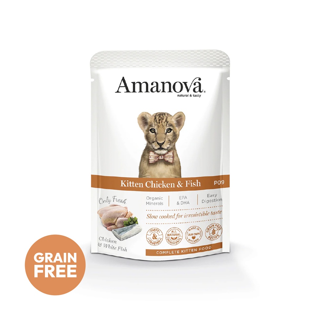 Amanova cat kitten Kana & kala 85 g pouch