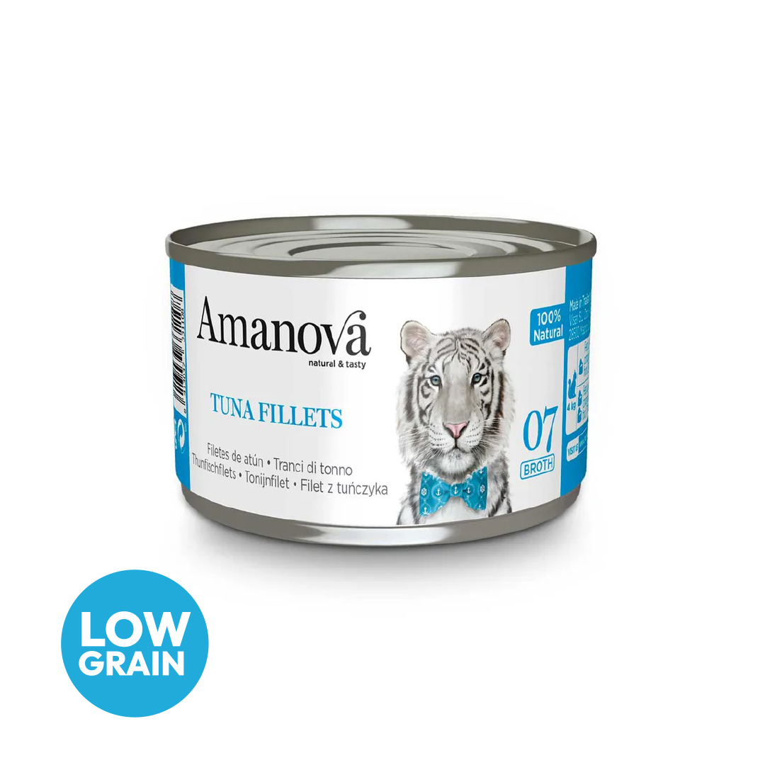 Amanova cat adult 07 tuna fillet in broth 70 g jar