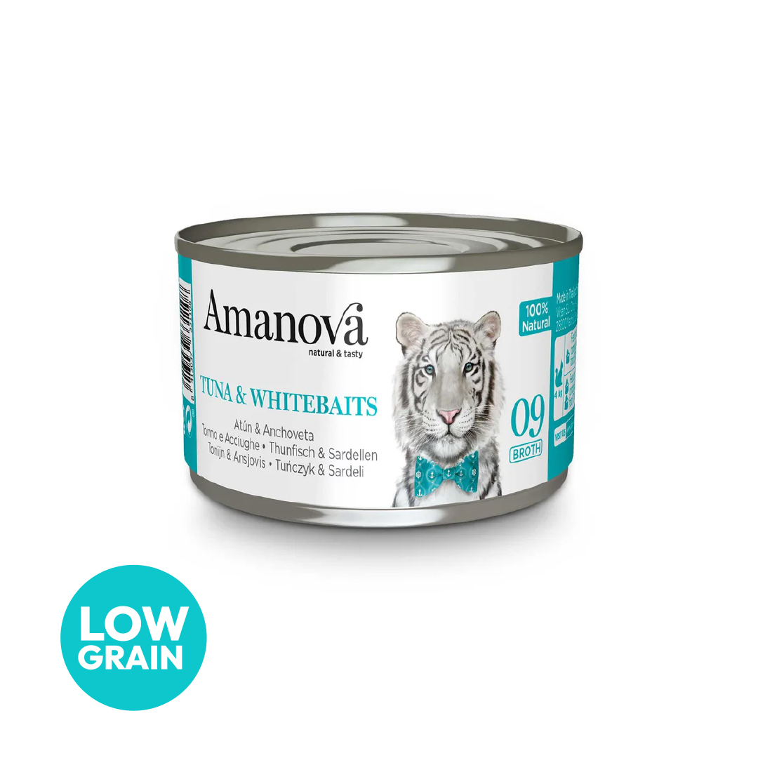 Amanova cat adult 09 Tonnikala & valkoinen kala liemessä 70 g purkki