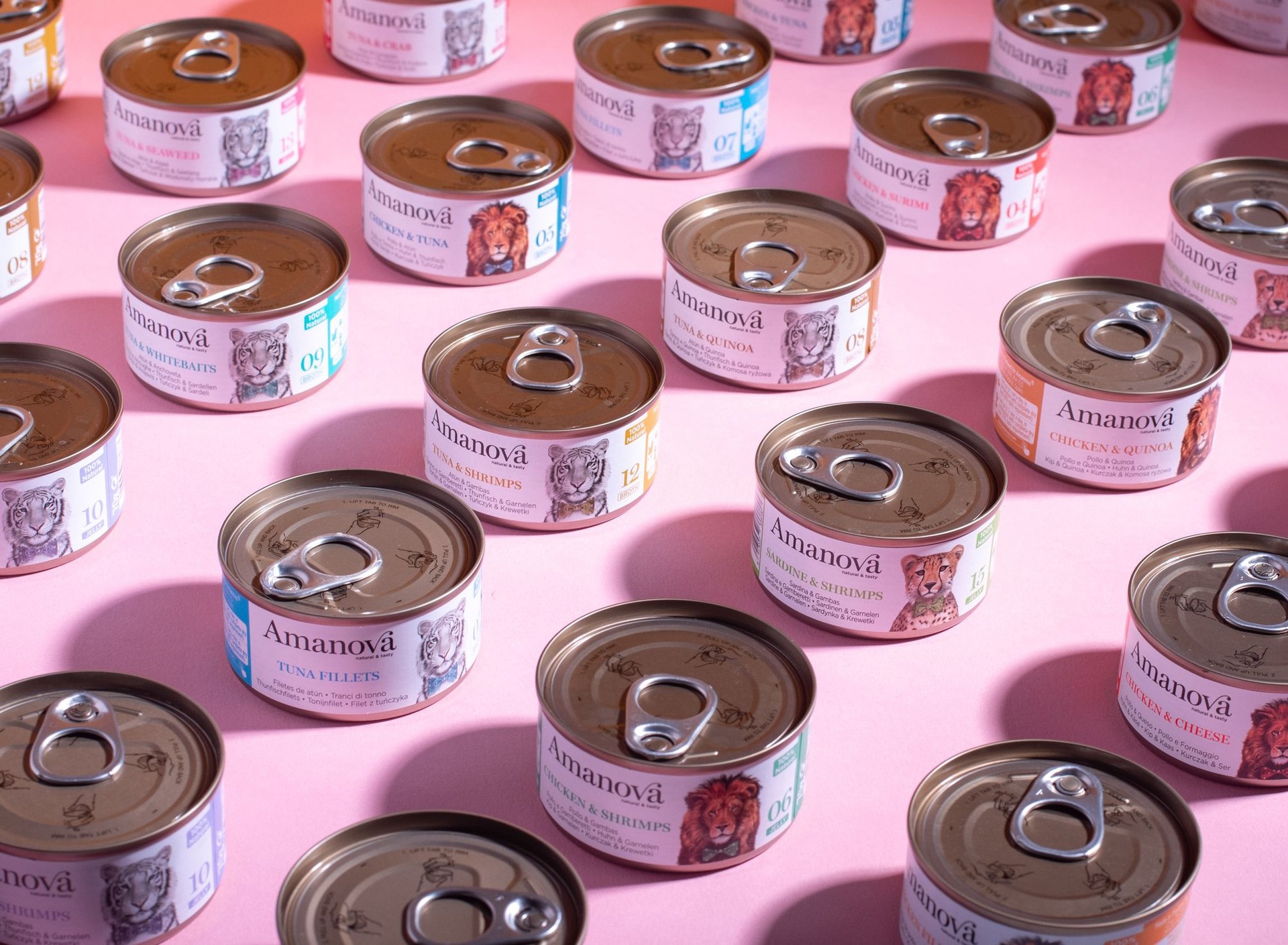 Amanova cat adult 10 tuna & shrimp in jelly 70 g jar