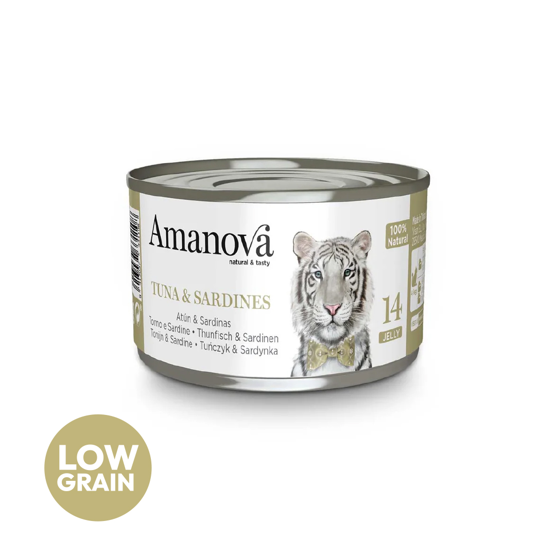 Amanova cat adult 14 tuna & sardine in jelly 70 g jar