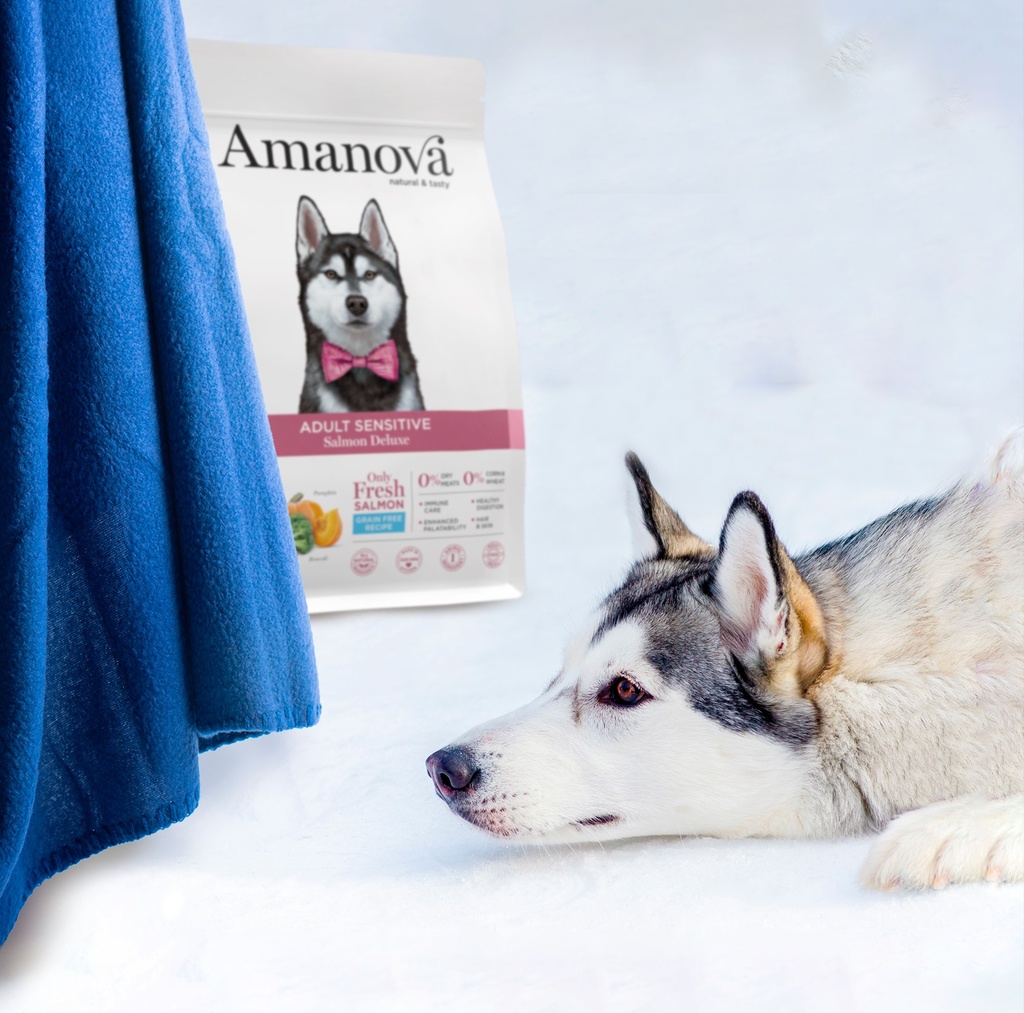 Amanova dog adult Sensitive lohi & kurpitsa 10 kg