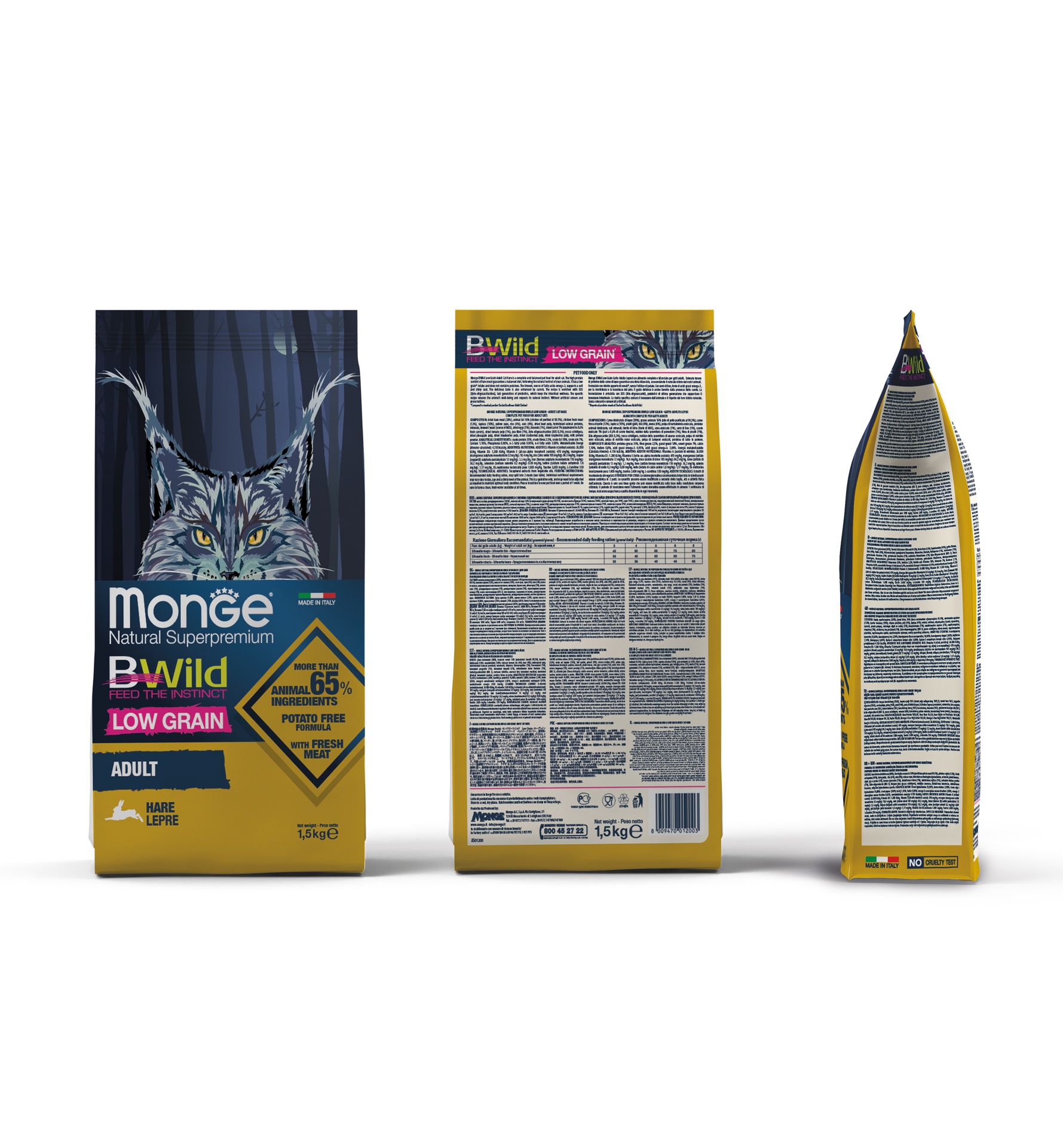 Monge cat adult BWild jänis 1,5kg