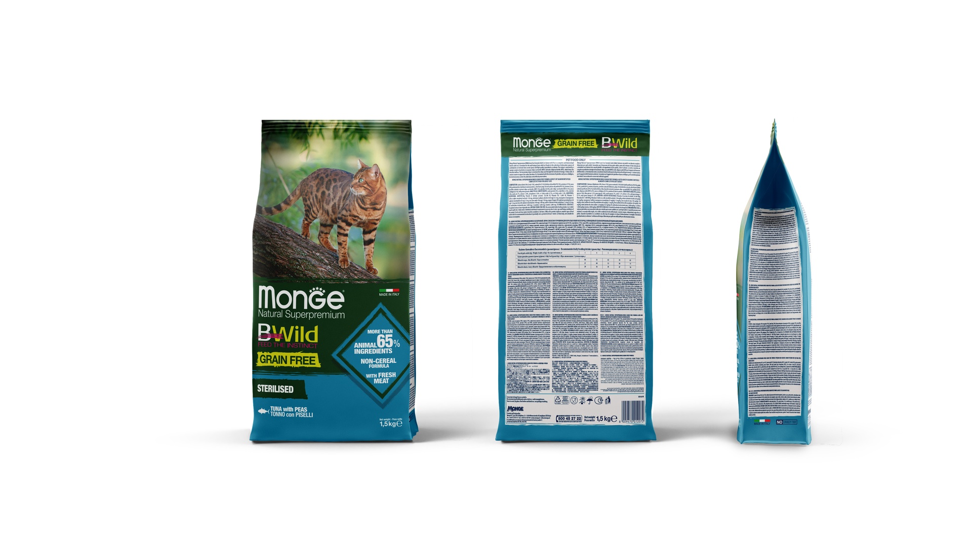 Monge cat adult BWild grain free tonnikala-herne 1,5kg