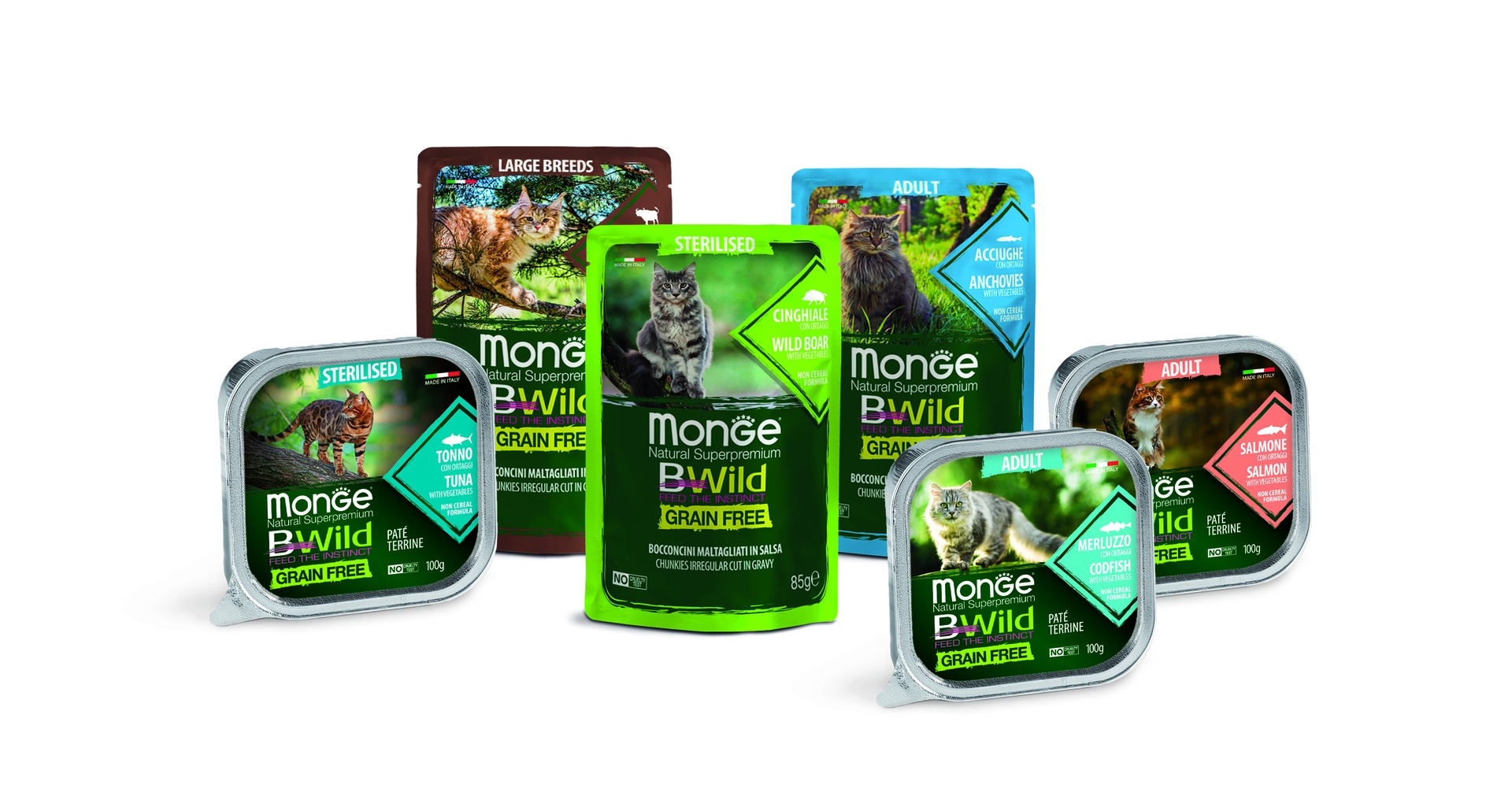 Monge cat adult BWild Anjovis-Kasvis 85g pouch