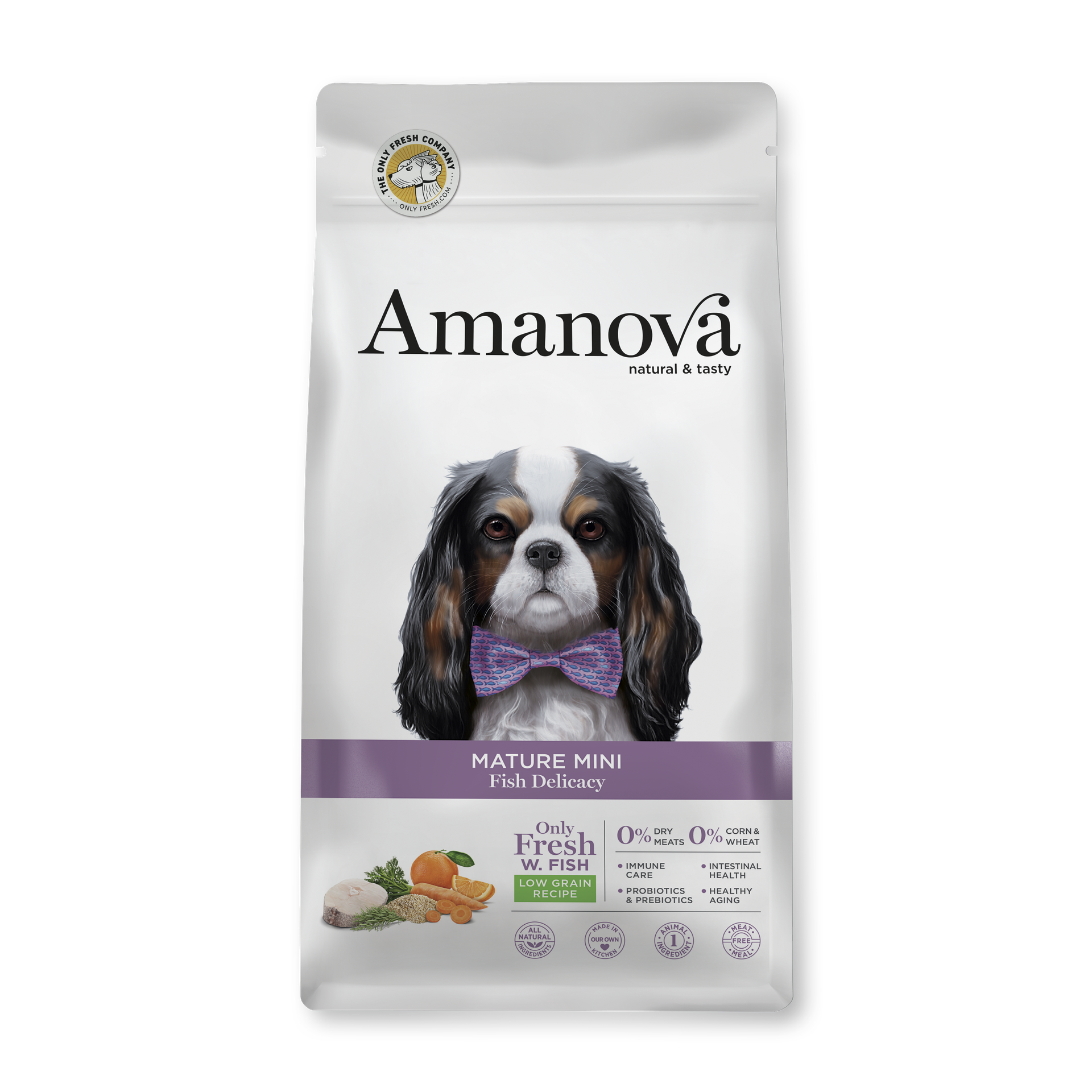 Amanova dog adult Mature Mini Vit fisk 2 kg