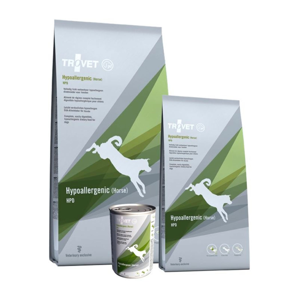 TROVET HPD,  Hypoallergenic Horse -Potato (hevonen) dog 400g PRK me12