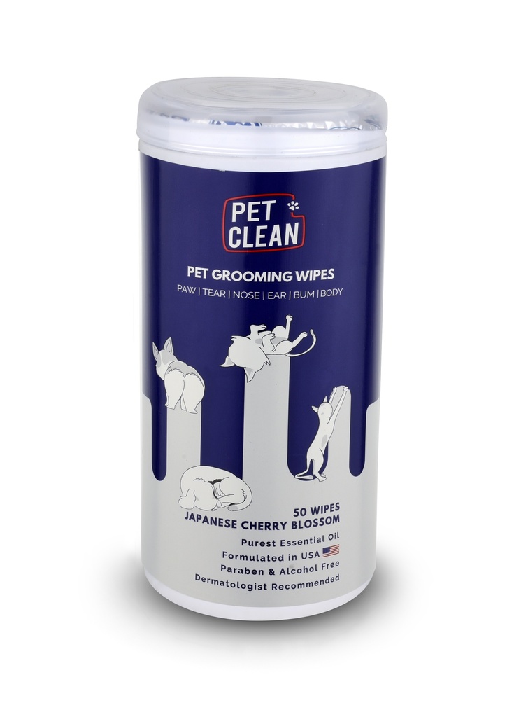 Pet Clean Grooming Wipes 50 wipes