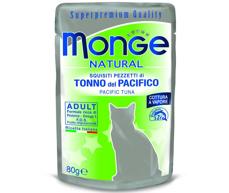 Monge cat adult Natural Tonfisk 80g påse