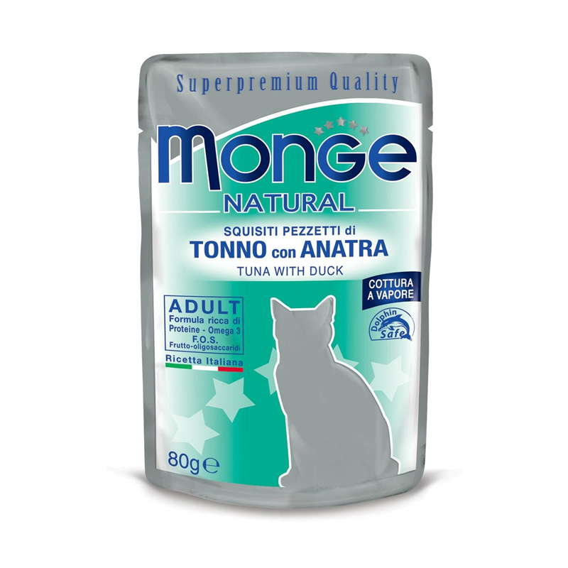 Monge cat adult Natural Tuna-Duck 80g pouch