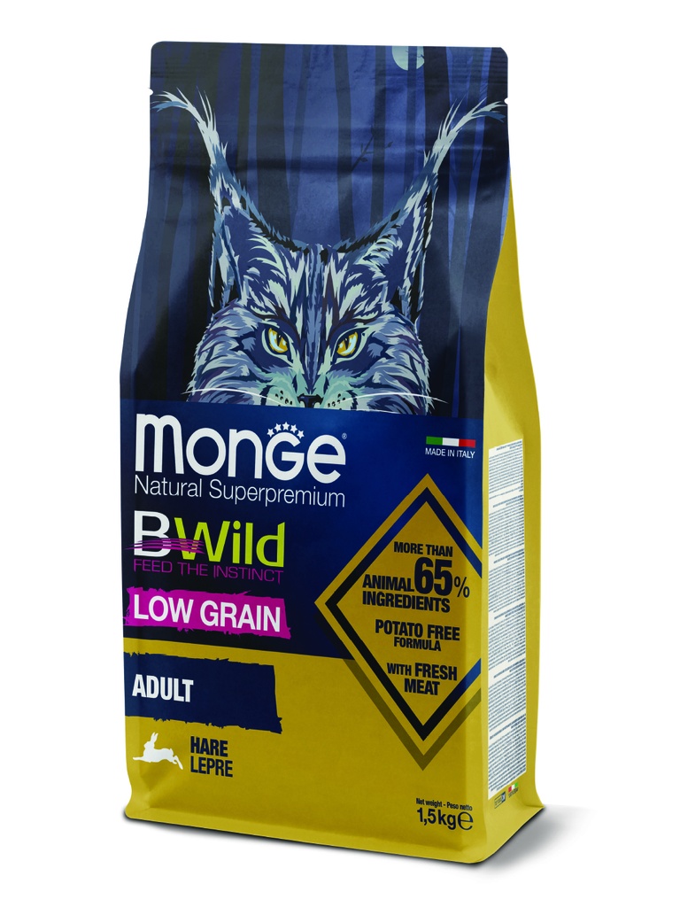 Monge cat adult BWild kanin 1,5kg