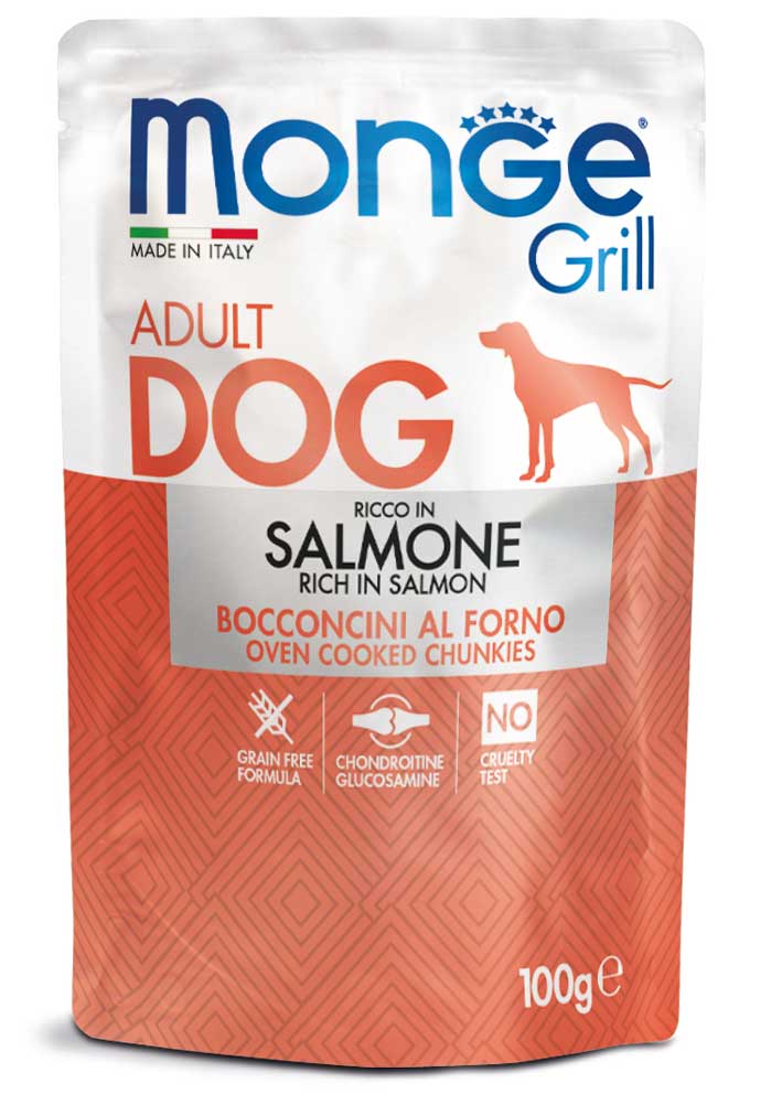 Monge dog adult Grill lõhe 100g kott
