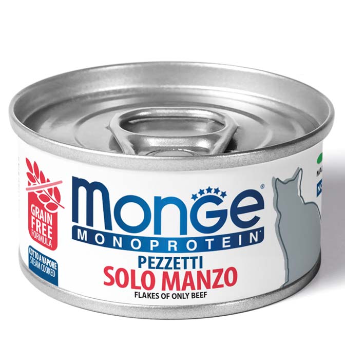 Monge cat adult Monoprotein Beef 80g can