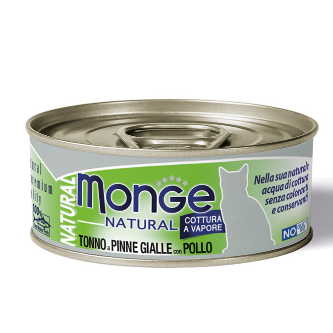 Monge cat adult Natural Tuna-Chicken 80g can