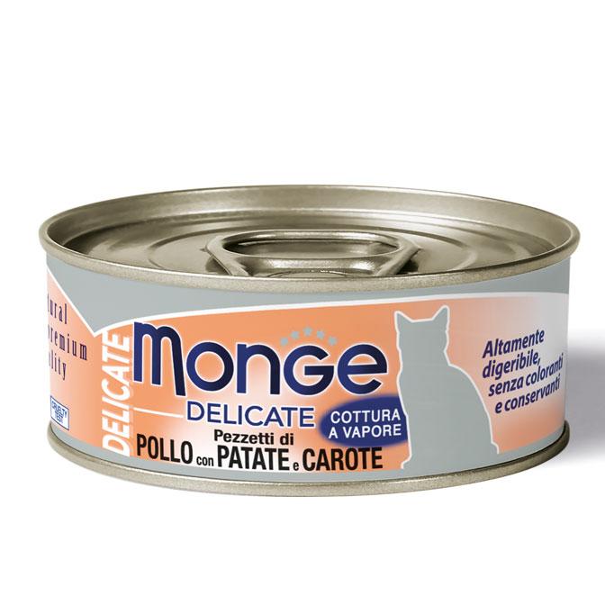 Monge cat adult Delicate Kyckling-Potatis-Morot 80g burk