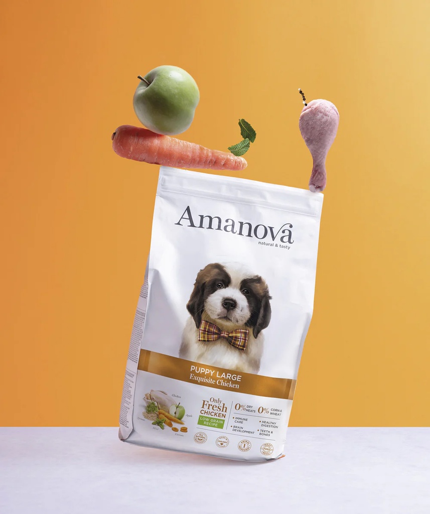 Amanova dog puppy large Exquisite kyckling & quinoa 12 kg