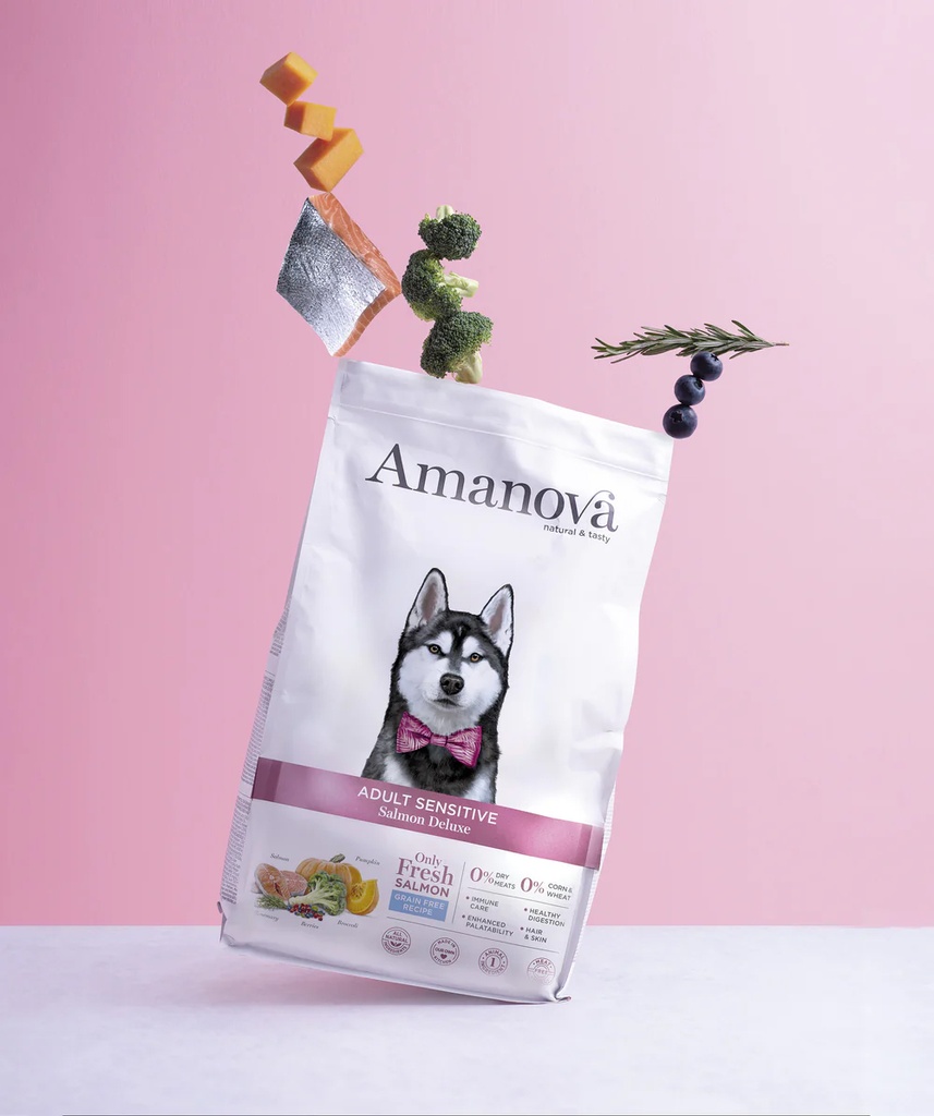 Amanova dog adult Sensitive lohi & kurpitsa 10 kg