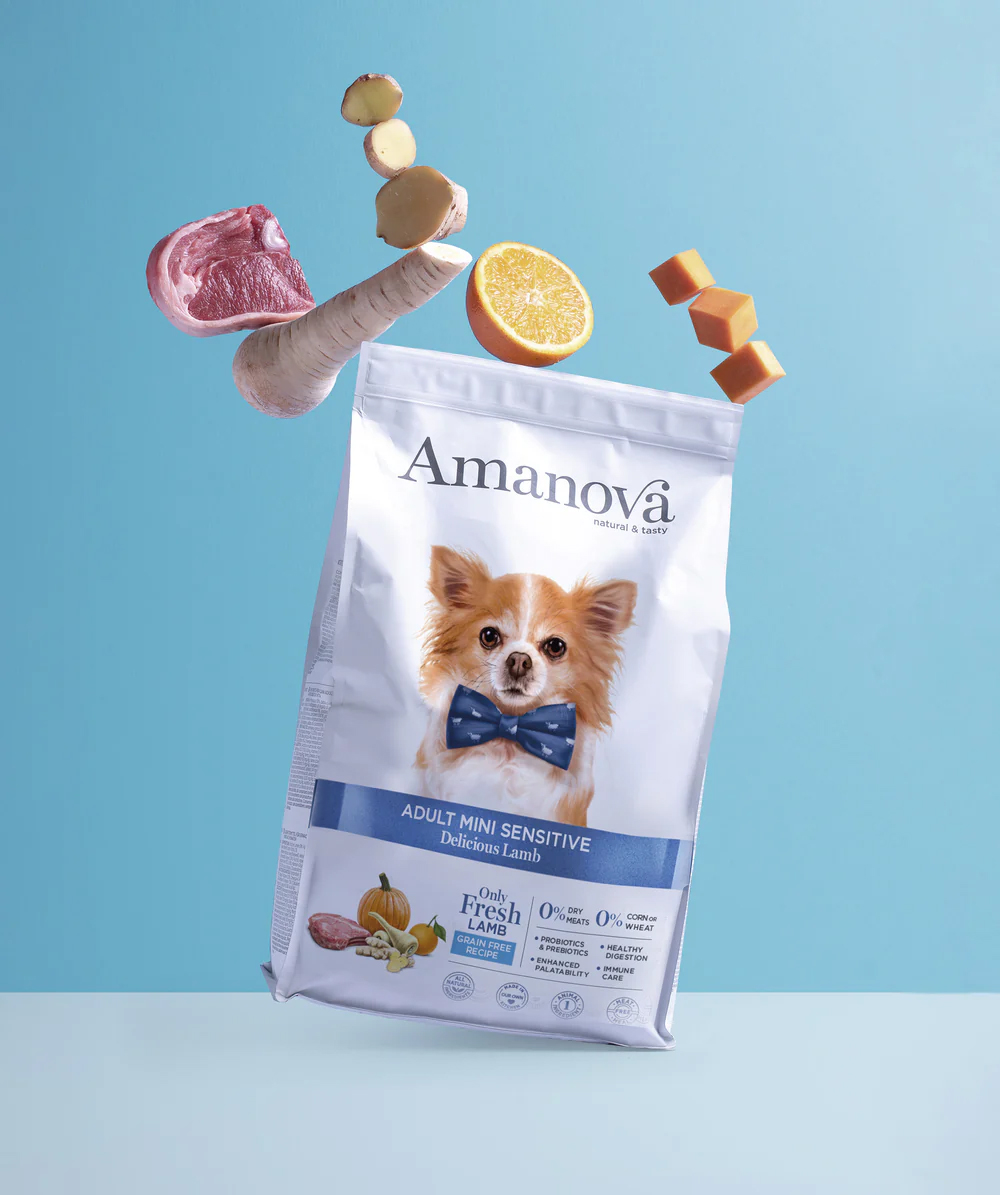 Amanova dog adult mini Sensitive lammas & kurpitsa 800 g