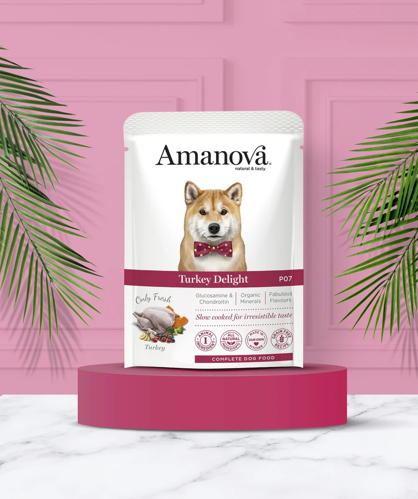 Amanova dog adult Delight kalkkuna 300 g P07