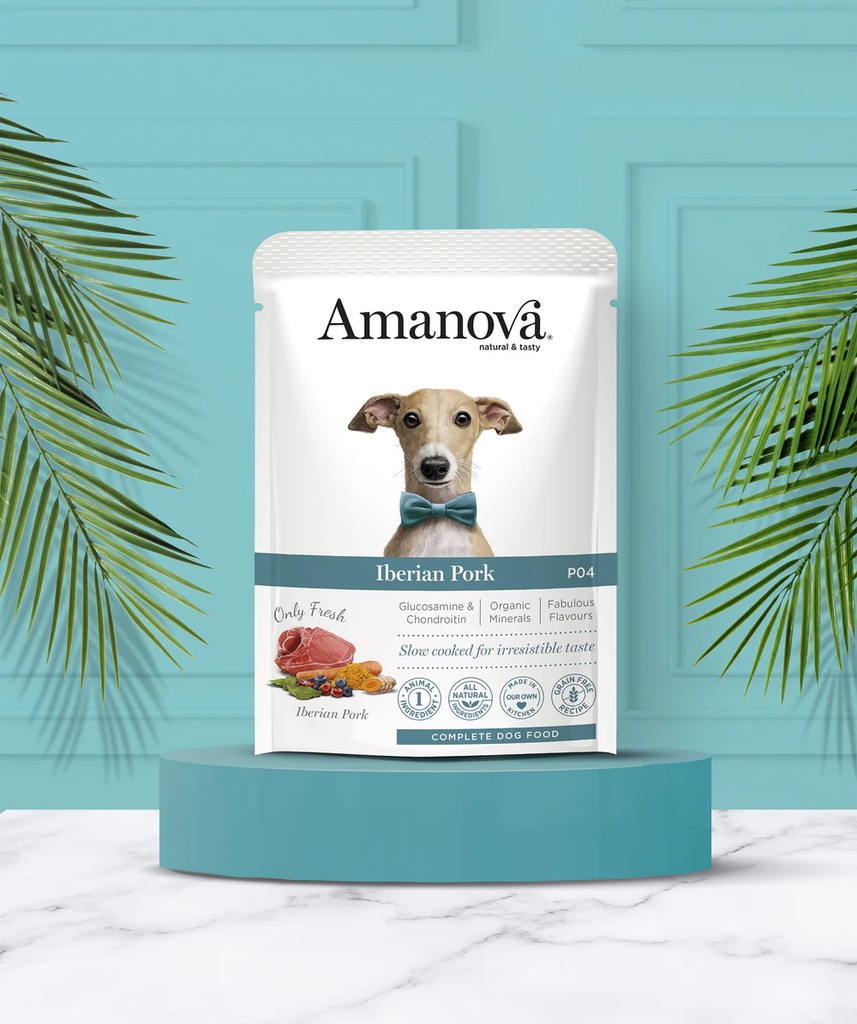 Amanova dog adult Exigent berian fläsk & pumpa 300 g pouch