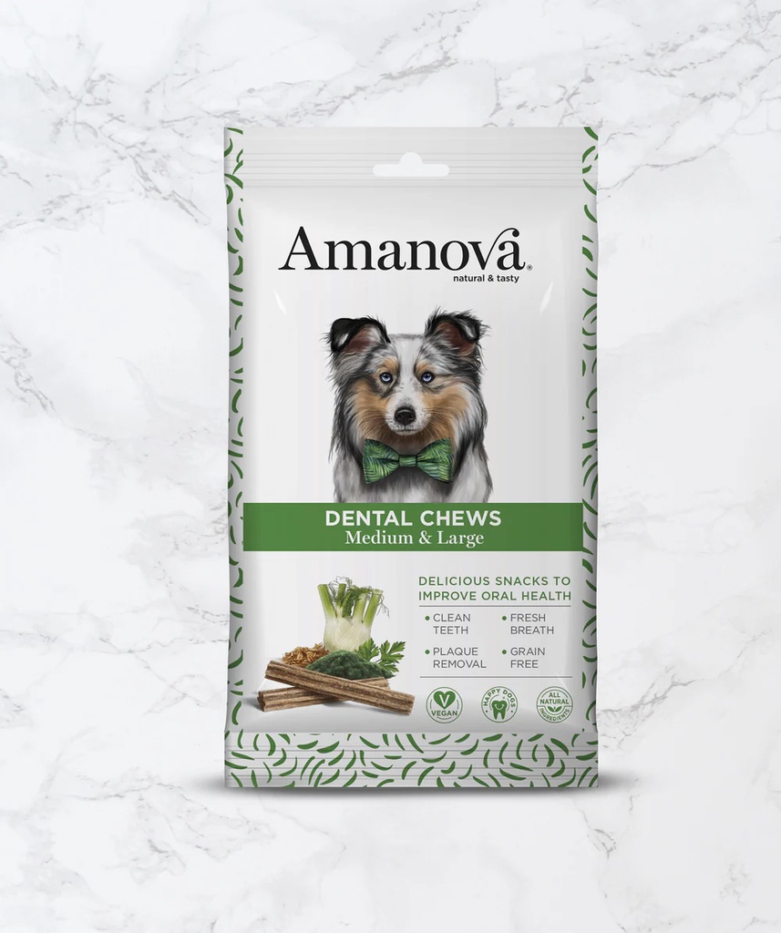 Amanova dog adult Dental chew treat medium & large vegan