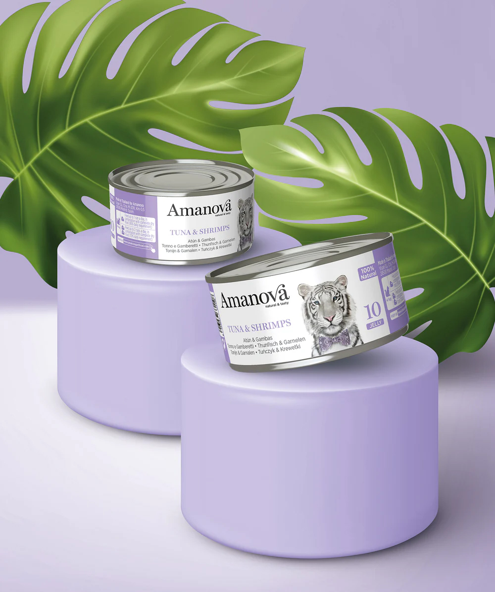 Amanova cat adult 10 tuna & shrimp in jelly 70 g jar