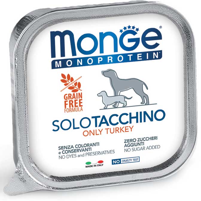 Monge dog adult Monoprotein kalkkuna 150g vuoka