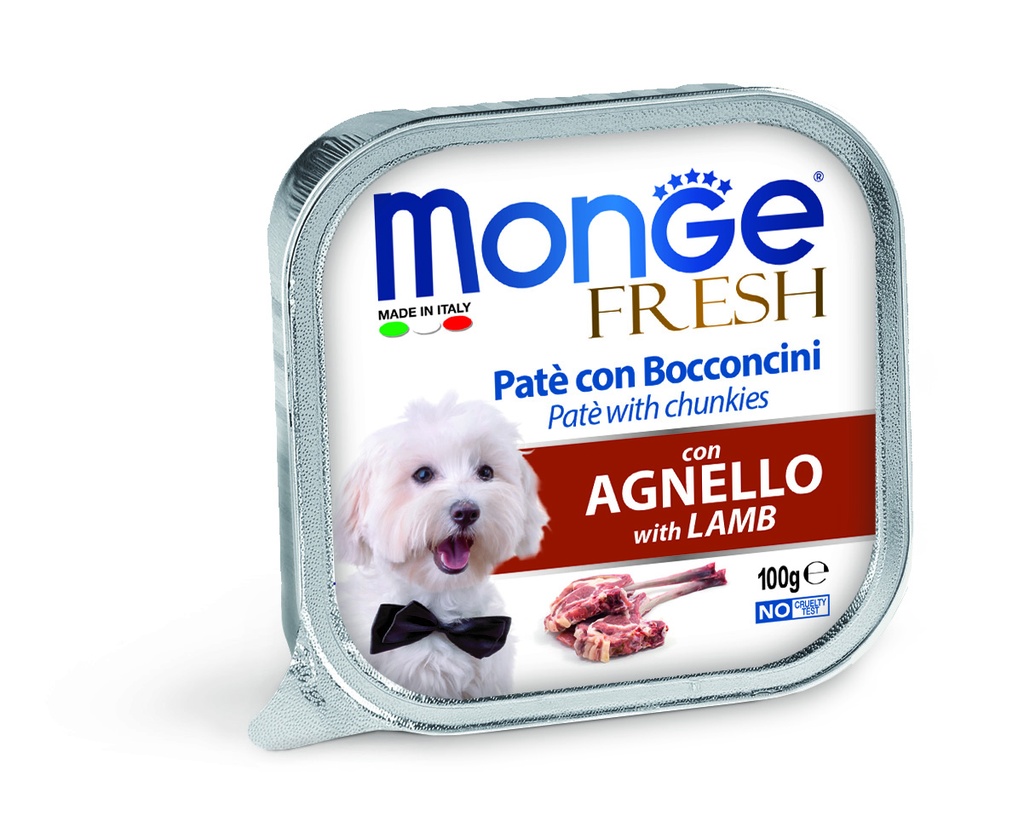 Monge dog adult Fresh Lamb 100g tray