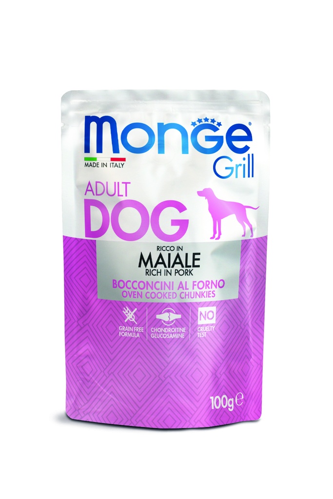 Monge dog adult Grill pork 100g pouch