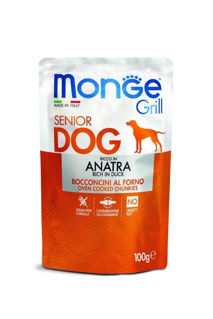 Monge dog adult Grill ankka 100g pouch