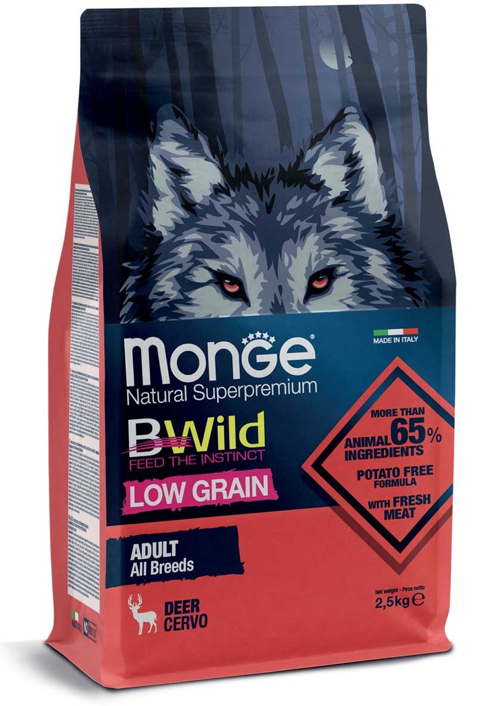 Monge Dog Adult BWild Low Grain Venison 2,5kg