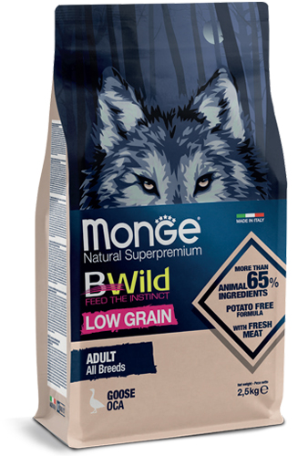 Monge dog adult BWild low grain gås 2,5kg