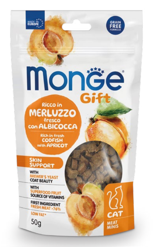 Monge Gift Meatmin Skin Codfish Apricot  50 g