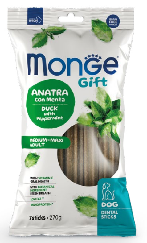 Monge Dog medium Gift Dental Pardi piparmünt 270 g
