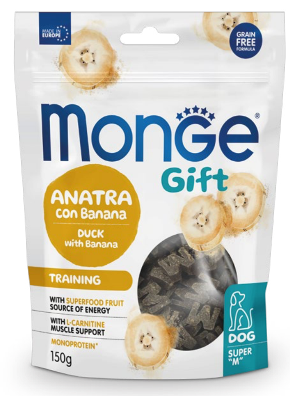 Monge Gift Dental Supm Train Duck Banana 150 g