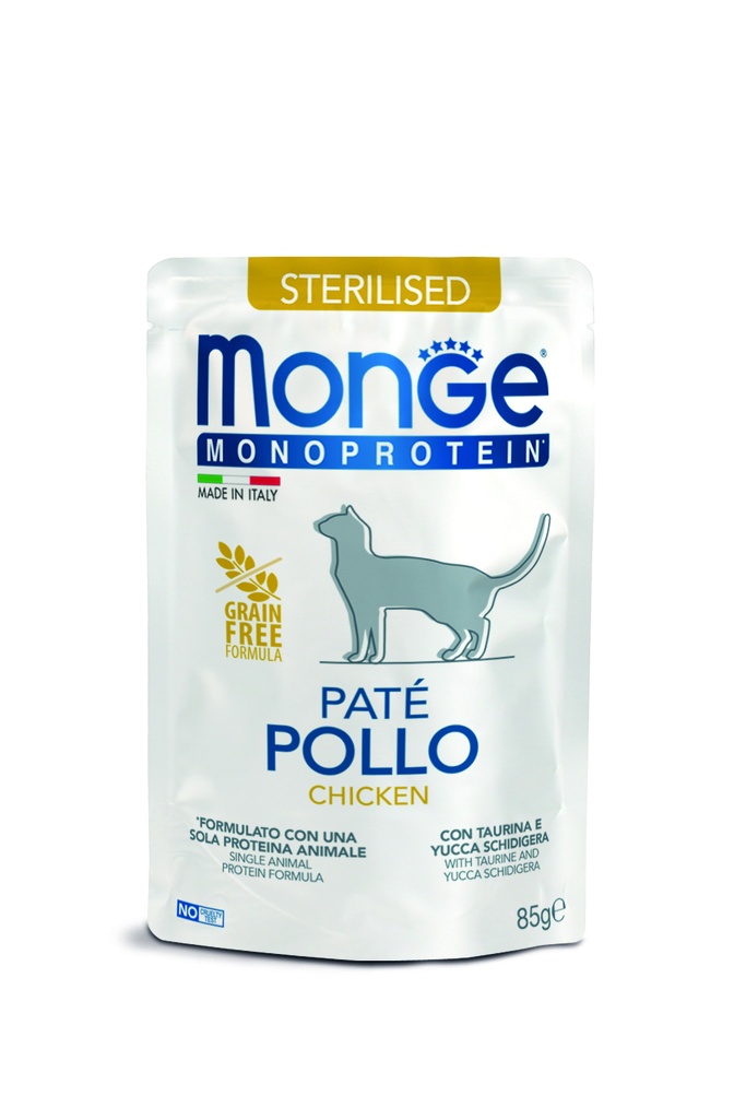 Monge cat adult Monoprotein kyckling 85g pouch