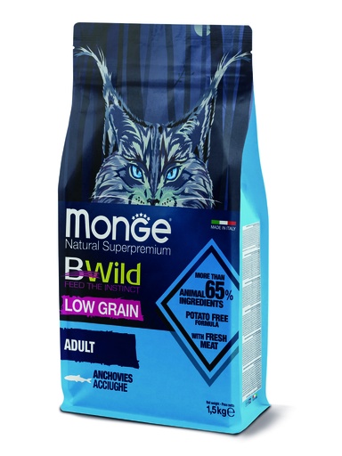 [244019] Monge cat adult BWild anšoovis1,5kg