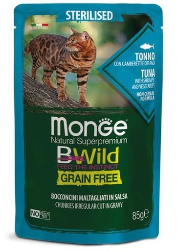 [281279] Monge BWild cat steril. tonnikala -katkar.vihann gf 85 g pss me28