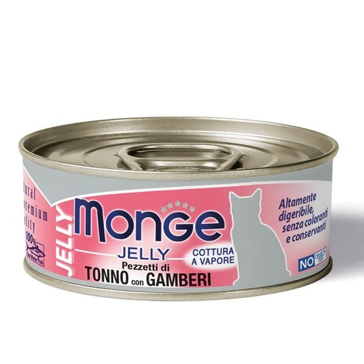 [287022] Monge cat adult Gelé Tonfisk & Räkor 80g burk