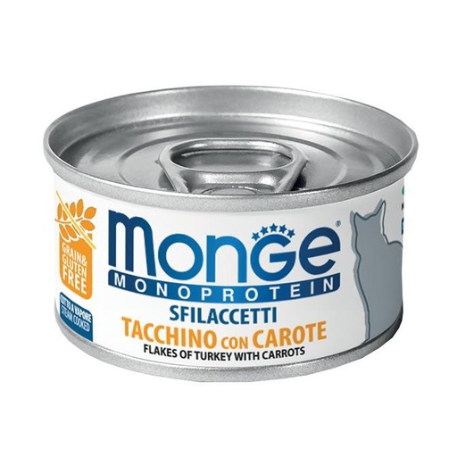 [283806] Monge cat adult Monoprotein Turkey-Carrot 80g can