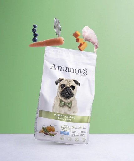 [248031] Amanova Puppy Digestive kani & kurpitsa pennuille 7 kg