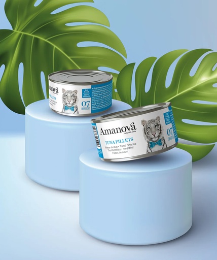 [288024] Amanova cat adult 07 tuna fillet in broth 70 g jar