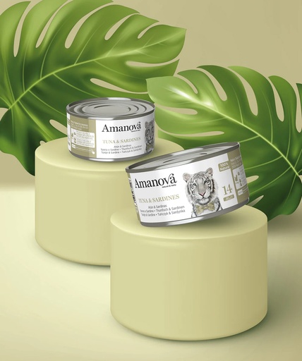 [288031] Amanova cat adult 14 tuna & sardine in jelly 70 g jar